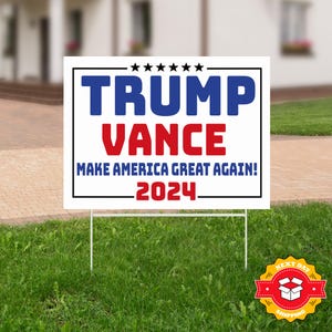 Trump Vance Yard Sign, Election 2024, Trump Yard Sign, Election Yard Sign, Political Lawn Sign, Trump Supporter, Yard Decor, Vote 2024