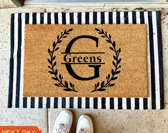 Personalized Name Doormat, Customized Name Doormat, Family Name Doormat, Custom Front Doormat, Last Name Doormat, Custom Welcome Doormat
