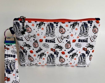 Space Wars Droids wristlet pouch bag