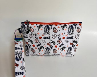 Space Wars Droids wristlet pouch bag