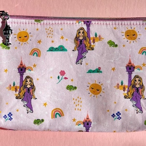 Long Hair Princess wristlet bag, pouch, wallet