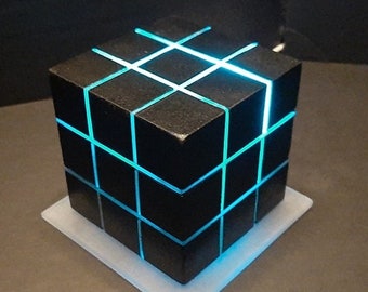 The Cube-Mini by SeaGlow Dynamics - Compact LED Light with Checkerboard Design