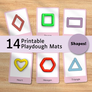 Shapes Printable Playdough Mats for Preschool Curriculum Homeschool ...