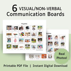 Non-verbaal communicatiebord autisme voor peuters Visueel OC-bord Dagelijkse routine Afdrukbaar visueel communicatiebord communicatiekaarten Autisme