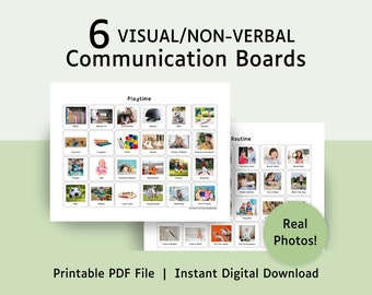 Non Verbal Autism Communication Board for Toddler Visual AAC Board Daily Routine Printable Visual Schedule Board Communication Cards Autism