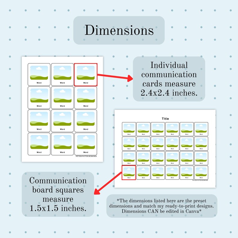 Editable Template for Communication Cards and AAC Boards for Non Verbal ...
