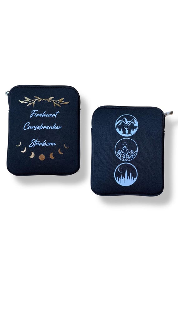 Fantasy Book Sleeve - Maas Inspired Padded Kindle Case (Up to 7")