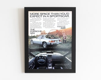 1977 Porsche Original Magazine Ad Classic Car Advertisement 1970s Porsche Poster Retro Wall Decor The Porsche 924 Memorabilia