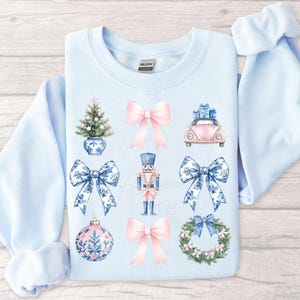 Chinoiserie Natal PNG Natal Rosa Natal Azul Quebra-Nozes Laço Coquete Laço Toile Guirlanda Rosa Natal PNG Natal Preppy PNG
