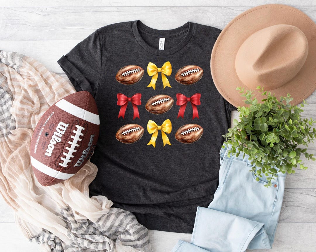 Red Yellow Football Bow PNG Kansas Football Gold Yellow Red Bow PNG ...