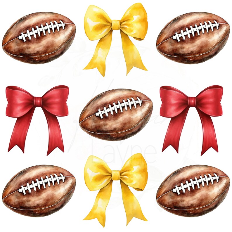 Red Yellow Football Bow PNG Kansas Football Gold Yellow Red Bow PNG ...