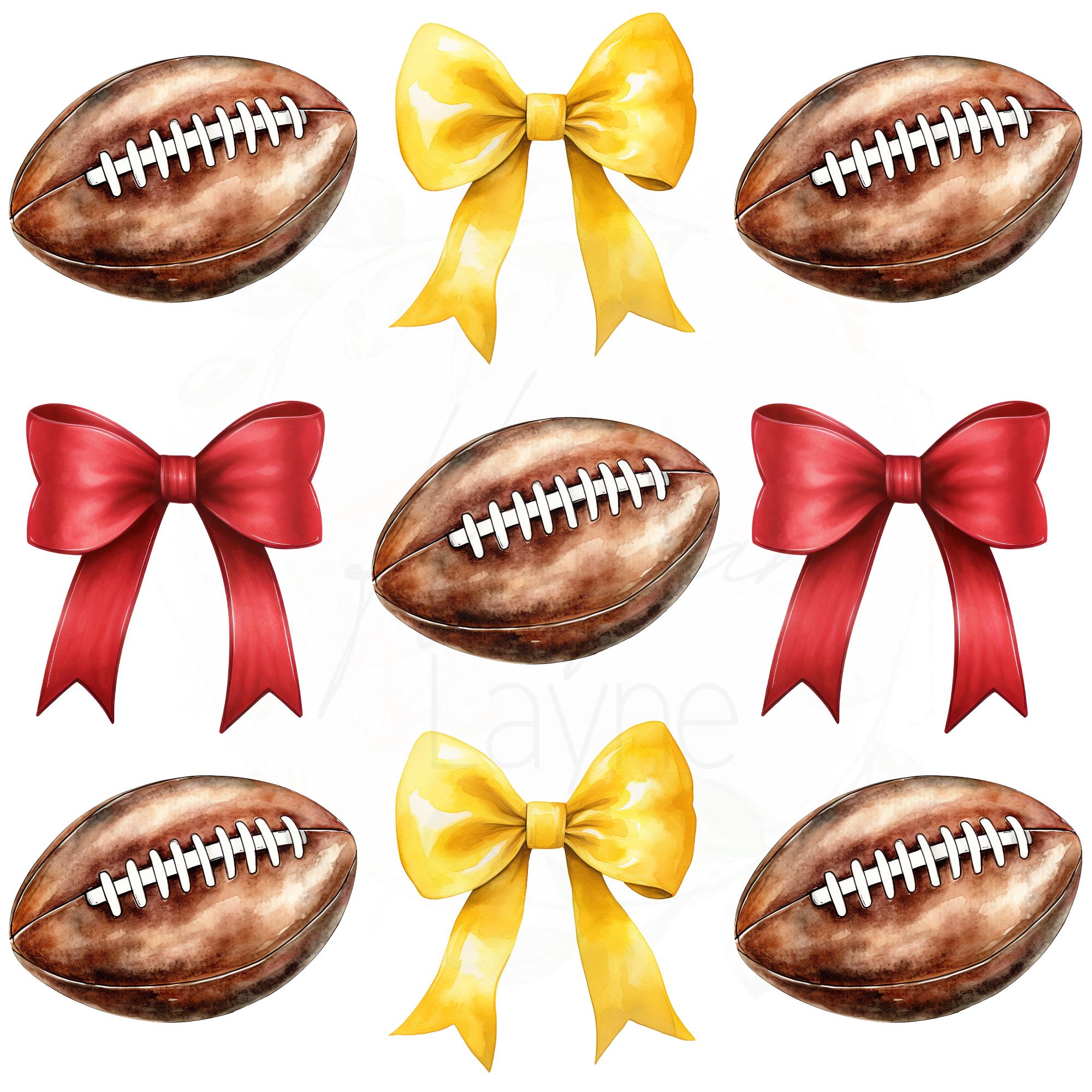 Red Yellow Football Bow PNG Kansas Football Gold Yellow Red Bow PNG ...