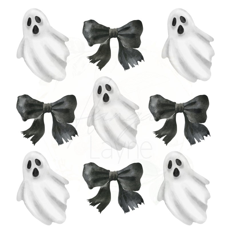 Coquette Halloween PNG Ghost Coquette Bow PNG Halloween Ghost Black Bow ...
