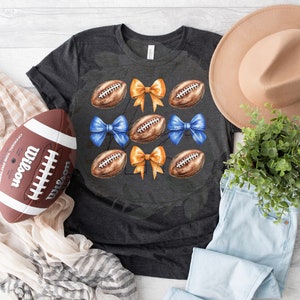 Blau Coquette Football PNG Florida Football PNG Blauer Coquette Bogen Orange Coquette Bogen PNG Florida Football Gator Fußball png