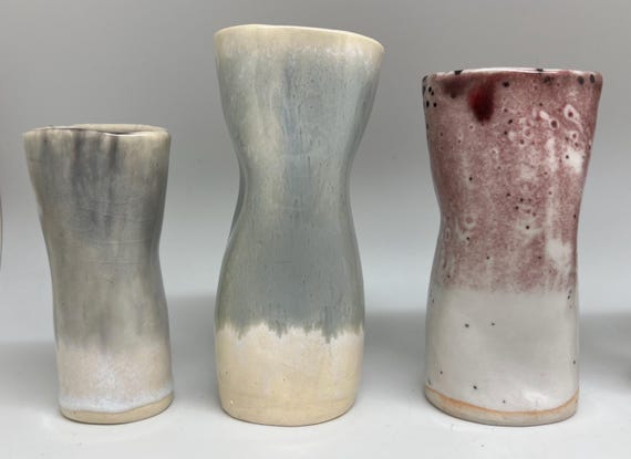 Curves - 9, Bud vase, ceramic piece