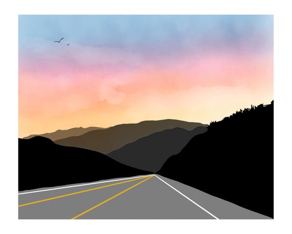 Canyon Drive - Gliclée Fine Art Print - 10x8 - signed