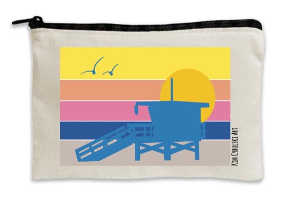 LG Tower Sunset - Canvas Zipper Pouch 5x7