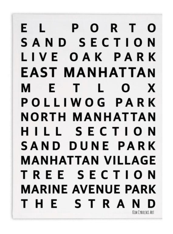 MB Sections - 15” x 20” Tea Towel