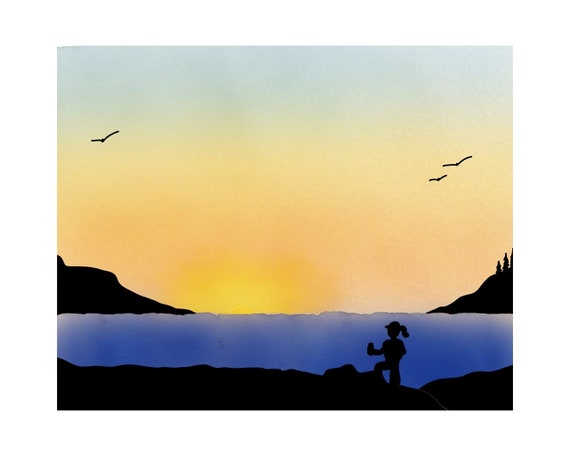 Sunset Pause - Gliclée Fine Art Print - 8x10 - signed