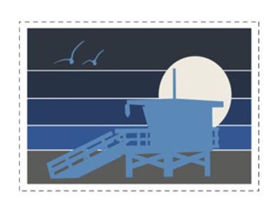 LG Tower Night - Vinyl Sticker