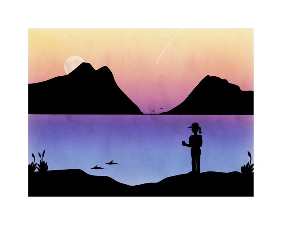 Sunset Pause 2 - Gliclée Fine Art Print - 8x10 - signed