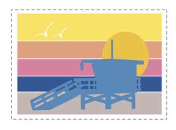 LG Tower Sunset - Vinyl Sticker