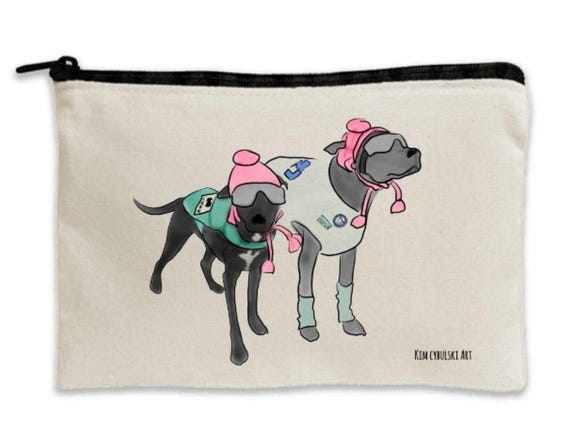 Ski Girls - Canvas Zipper Pouch 5x7