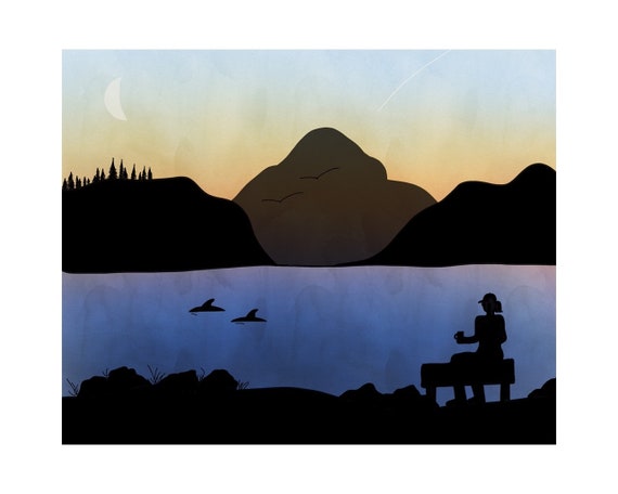 Sunset Pause 3 - Gliclée Fine Art Print - 8x10 - signed