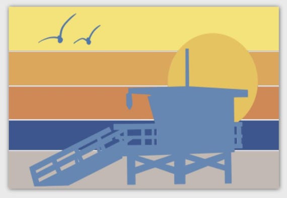 LG Tower Sunset - Postcard