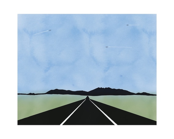 Open Road - Gliclée Fine Art Print - 8x10 - signed