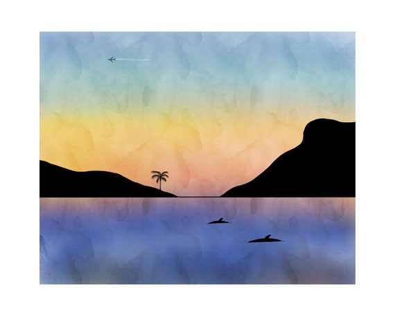 One Palm - Gliclée Fine Art Print - 8x10 - signed