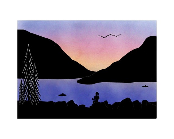 Coffee Pines 2 - Gliclée Fine Art Print - 8x10 - signed