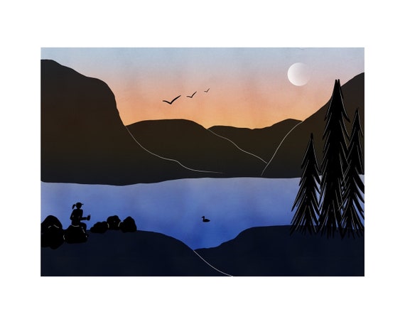 Coffee Pines - Gliclée Fine Art Print - 8x10 - signed