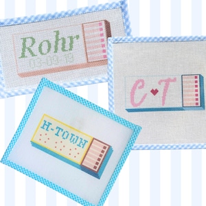 Handbemalte oder bedruckte Nadelspitze Leinwand – Streichholzbrief Designs (18 Mesh Canvas)