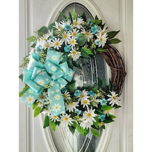 Spring/Summer Wreath, Daisy Wreath, Spring Wreath, Summer Wreath, Spring Daisy, Floral Wreath, Flowers, Front Door Wreath