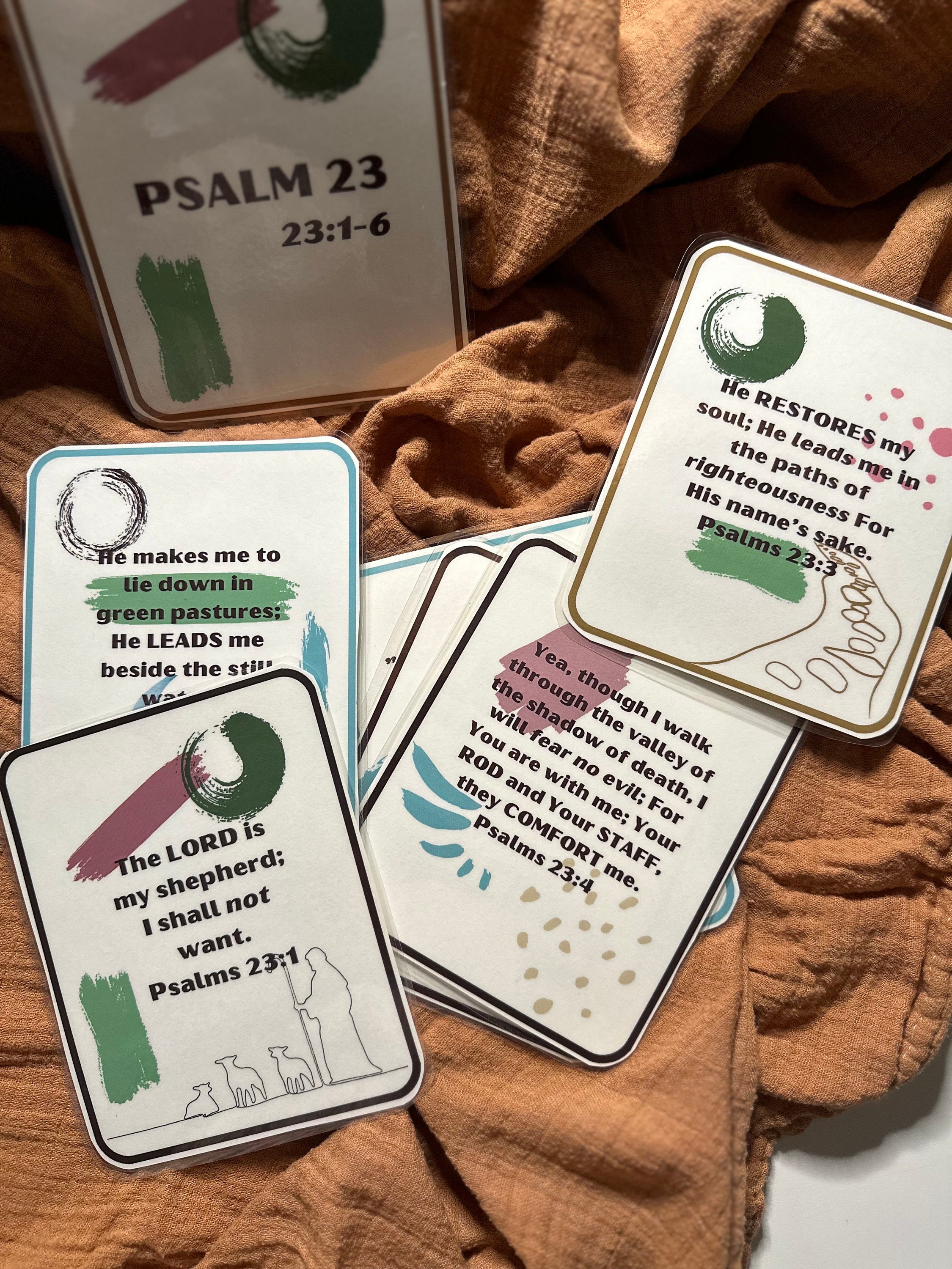 Psalm 23 & the Lord's Prayer Card Bundle FULLY Cut•print•lamination - Etsy