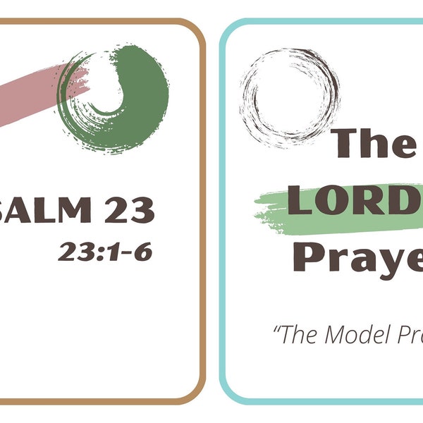 Psalms 23 & The Lord’s Prayer Card bundle • DIGITAL file only