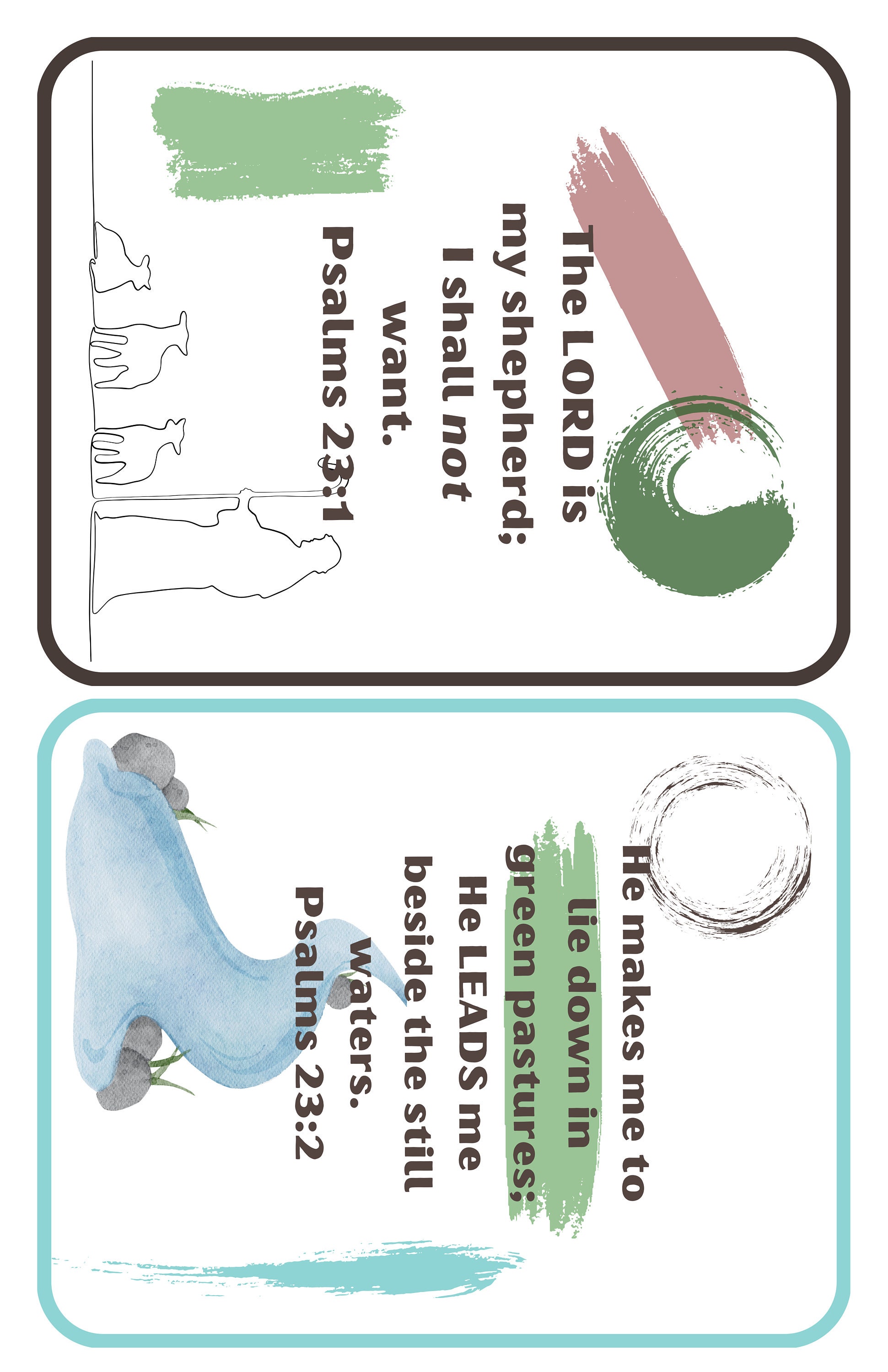 Psalm 23 & the Lord's Prayer Card Bundle FULLY Cutprintlamination - Etsy
