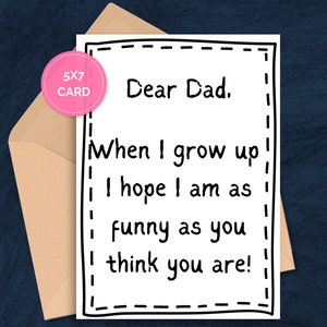 Vatertagskarte lustig wie Dad, Karte zum Ausdrucken