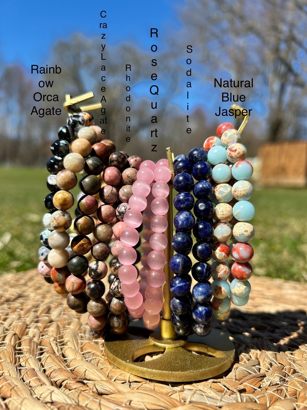 Crystal Beaded Bracelets - Etsy