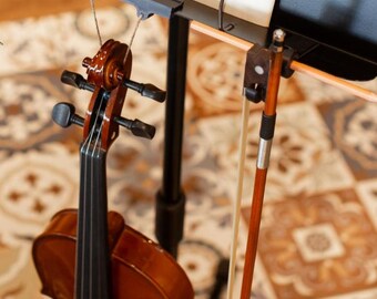 Violin Viola Holder: Music Stand Bow and Pencil Organizer