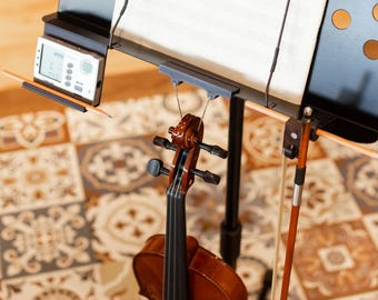 3D Printed Music Stand Holder: Violin, Viola, Cello Bow & Phone