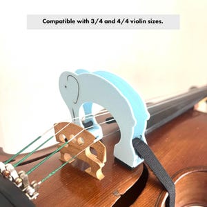 Elephant Violin Bow Practice Holder – Suzuki Beginner Violin Accessory (3/4, 4/4 Sizes)