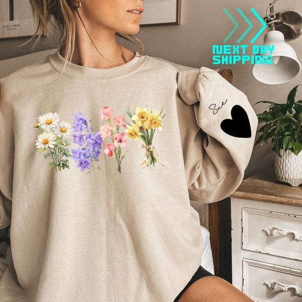 Custom Mama's Garden Shirt, Personalized Mama Sweatshirt, Gift Shirt, Flower Sweater, Mom Gift Hoodie, Mama Hoodie, Custom Gift Love Shirt