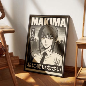 Makima from Chainsawman- Digital Poster Art - Manga Art Print - Anime Art Print-Solo Leveling - Manga Art