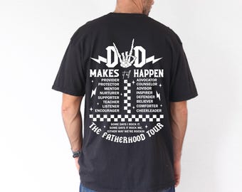 Vaterschaftstour T-Shirt, Skelett-Shirt, Vaterschaftsshirt, Rocker-Papa-Shirt, cooles Papa-Shirt