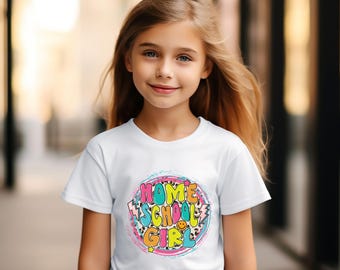 Homeschool Girl Shirt, buntes Homeschool Shirt für Mädchen