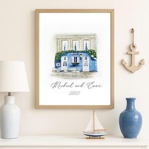 Personalisiertes Portrait, Sentimentales Hochzeitsbild, Hochzeitspaar Karte, Romantisches Jubiläumsgeschenk, Sinnvolles Hochzeitsgeschenk.