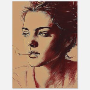 Poster artistico da parete - Collezione Quiet Moments n. 51 / stampe artistiche da parete per il soggiorno - Arte astratta femminile - stile arte moderna / Etopikk.