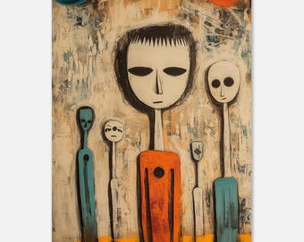 Abstract Female Art Print: Modernist Women Wall Art